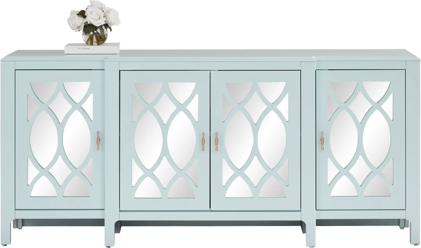 Tameran Blue 4 Door Accent Cabinet - Thumbnail - Image 2