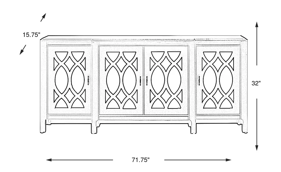 Dimension Image. Please refer to the Dimension Tab on this page for dimension details.