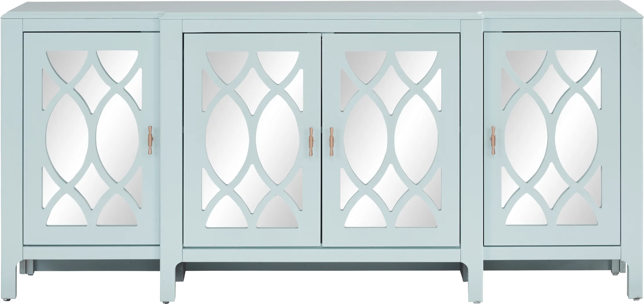 Tameran Blue 4 Door Accent Cabinet - Thumbnail - Image 1