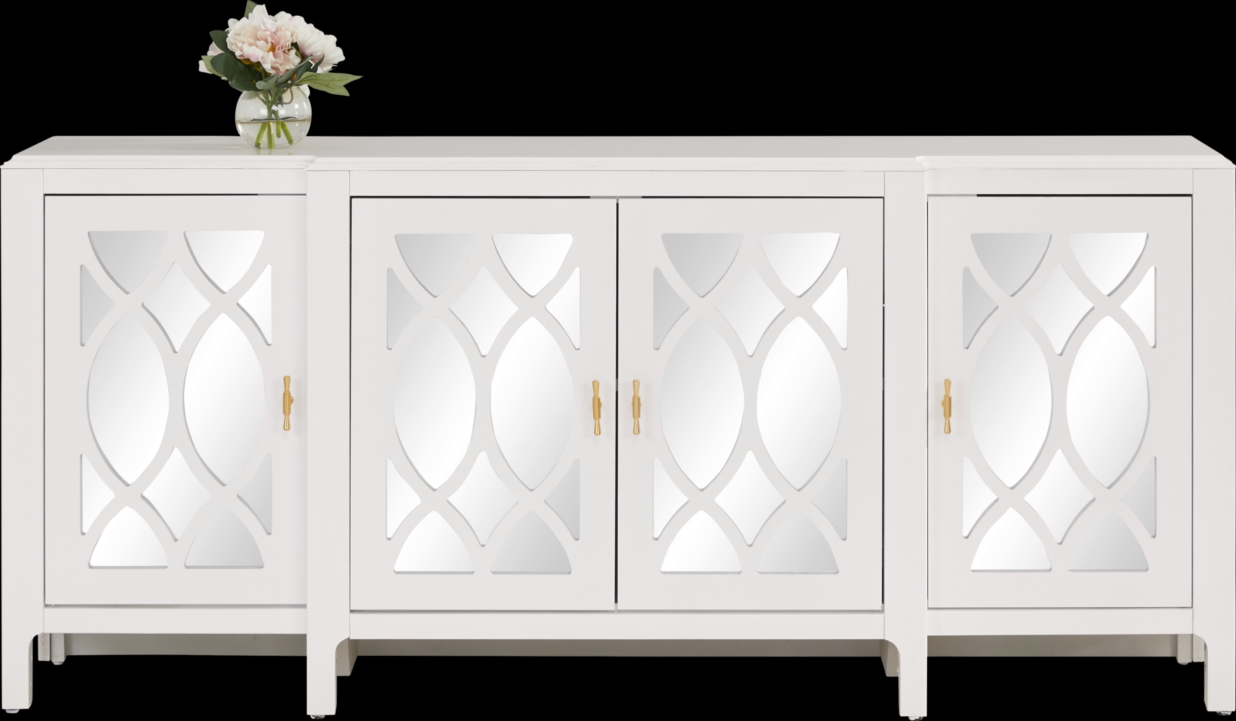 Tameran White 4 Door Accent Cabinet - Thumbnail - Image 2