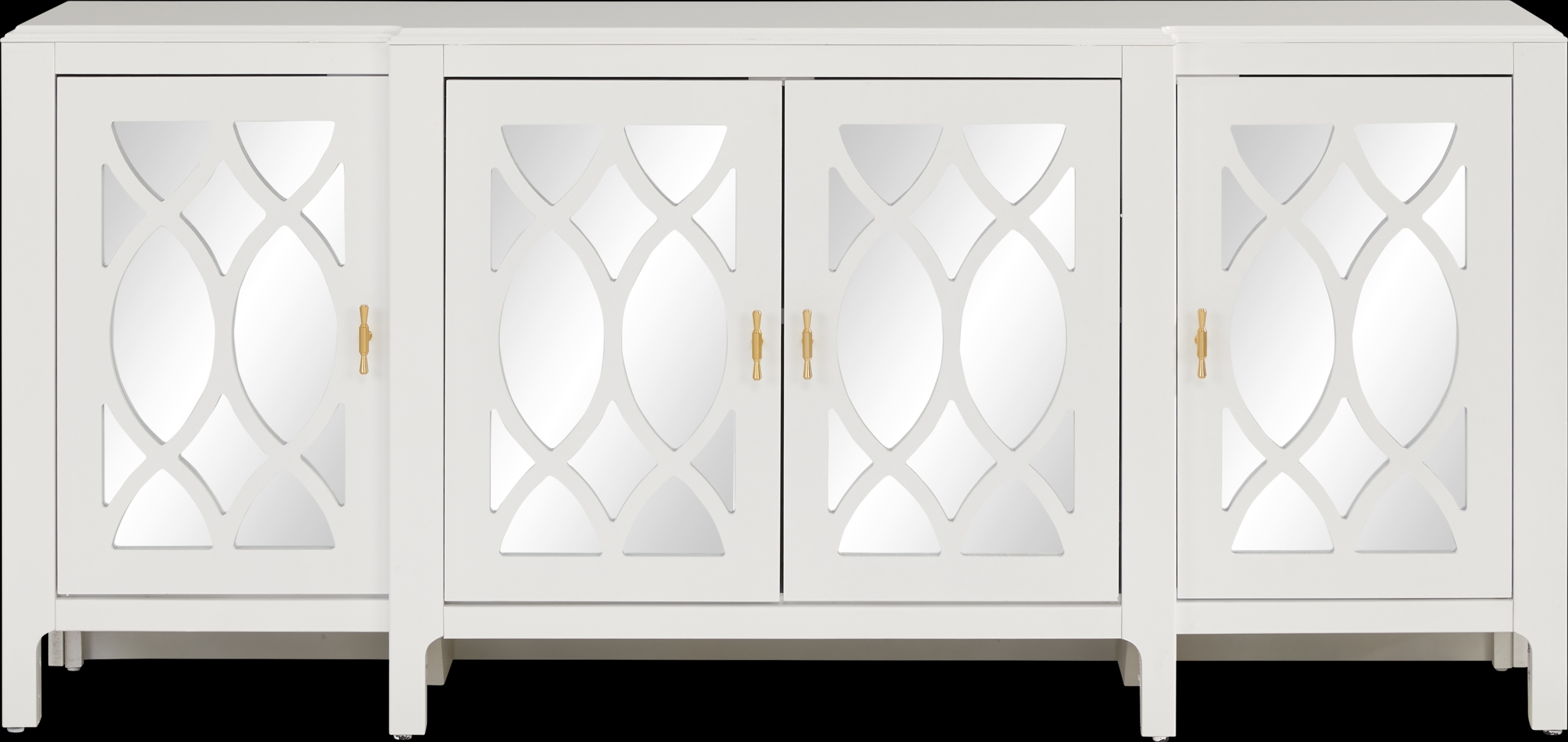 Tameran White 4 Door Accent Cabinet - Thumbnail - Image 1