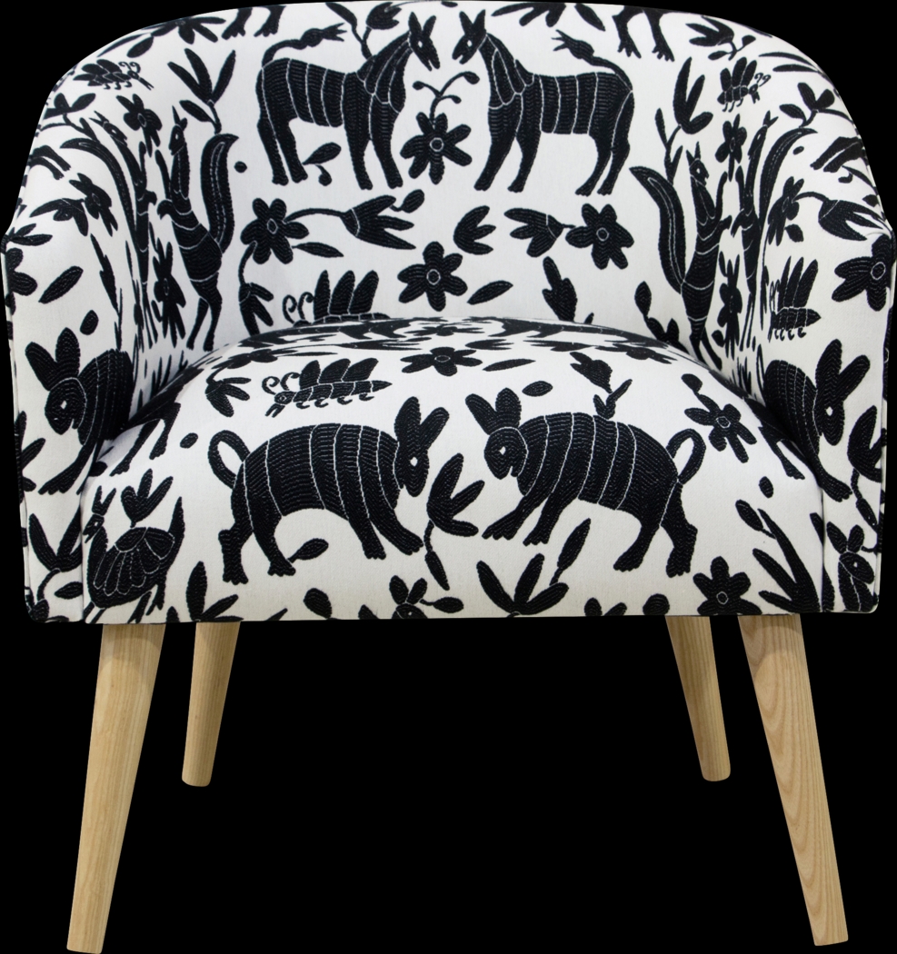 Tamesi Black Accent Chair - Thumbnail - Image 2