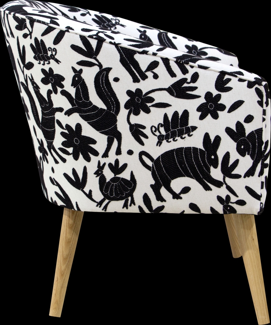 Tamesi Black Accent Chair - Thumbnail - Image 3
