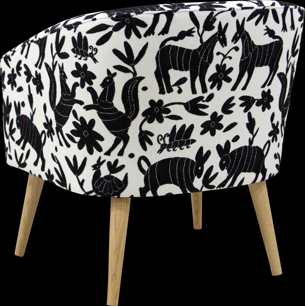 Tamesi Black Accent Chair - Thumbnail - Image 4