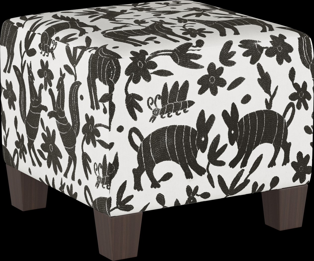 Tamesi Black Ottoman - Thumbnail - Image 1