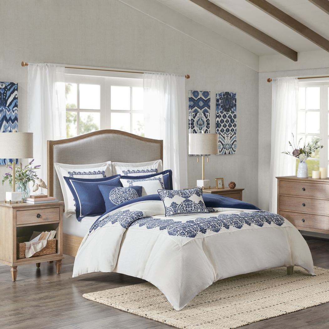 Tamia Off White 9 Pc King Comforter Set - Thumbnail - Image 2