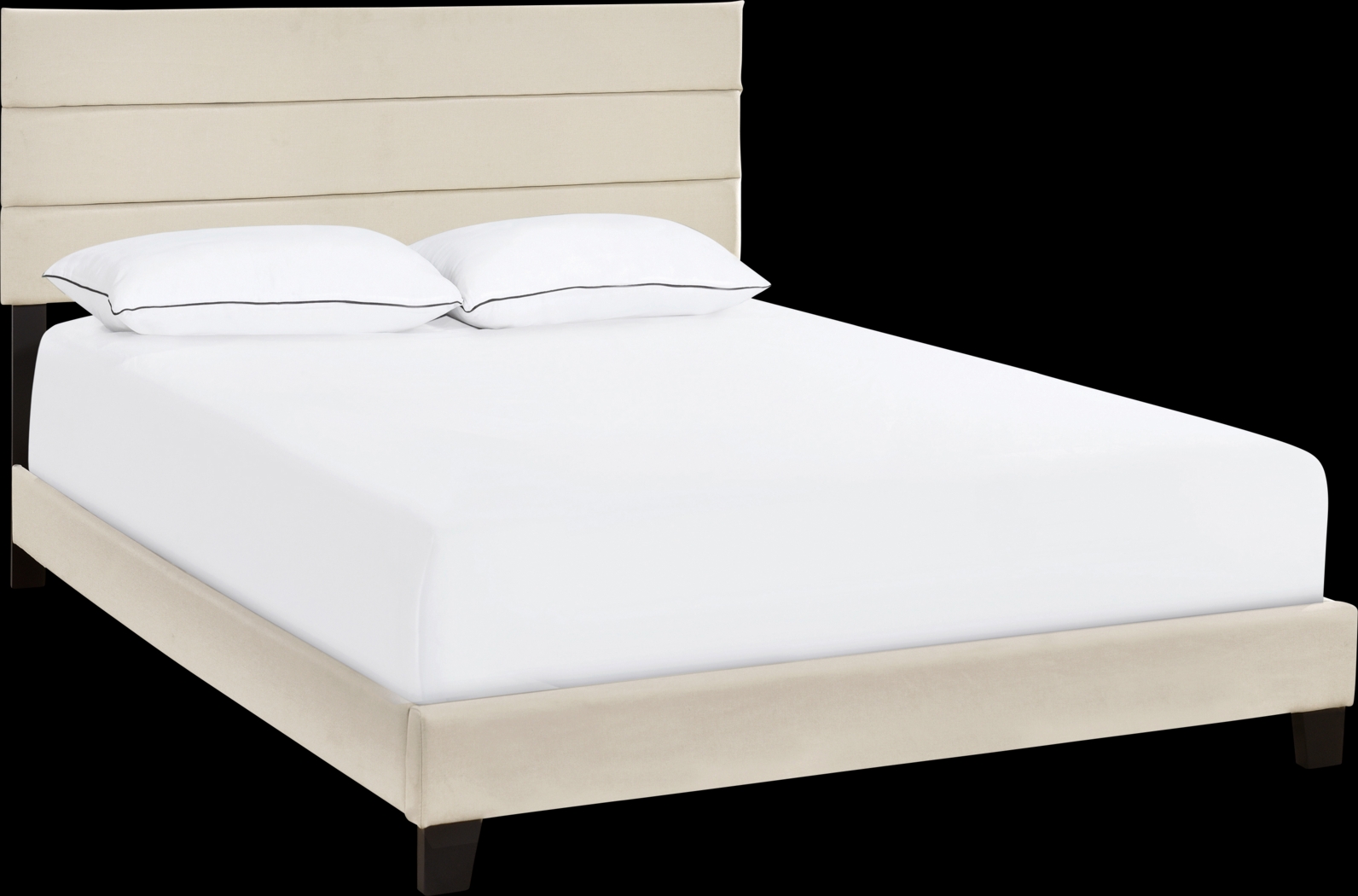 Tampania Beige Queen Bed - Thumbnail - Image 1