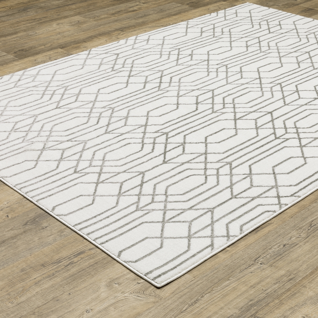 Tamun White 7'10 x 10'10 Rug - Thumbnail - Image 2