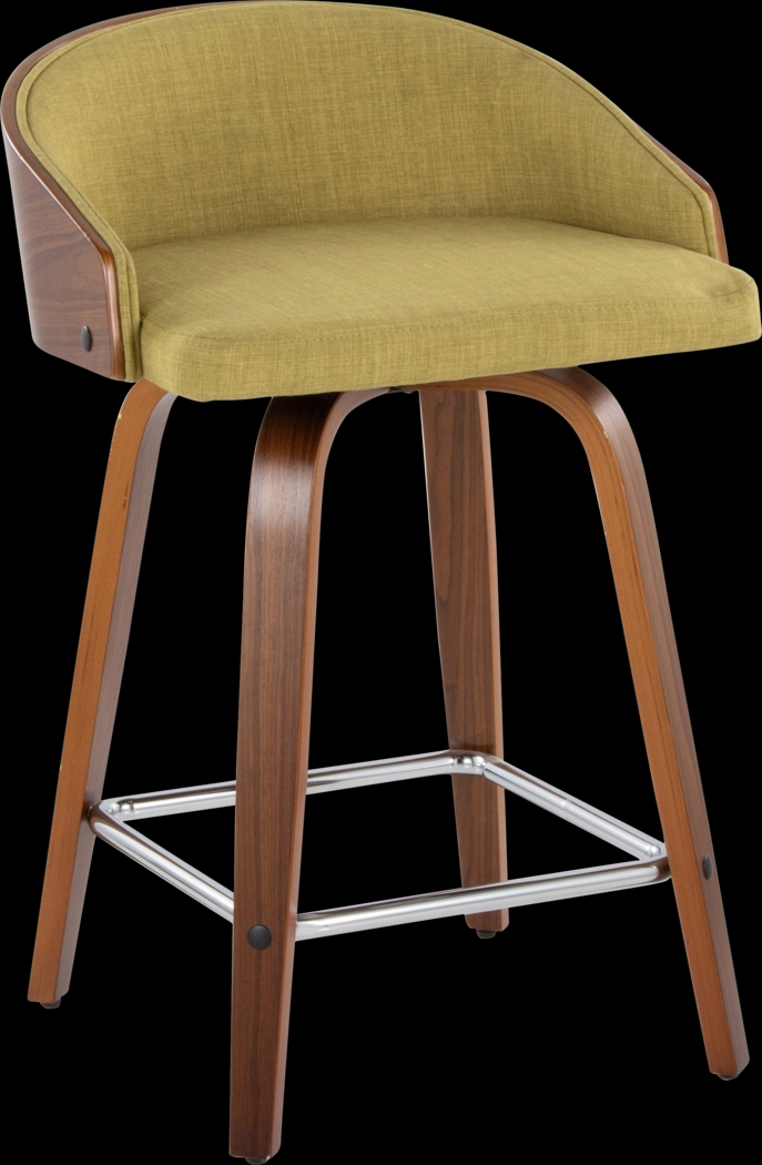 Tanacross Green Swivel Counter Height Stool, Set of 2 - Thumbnail - Image 6