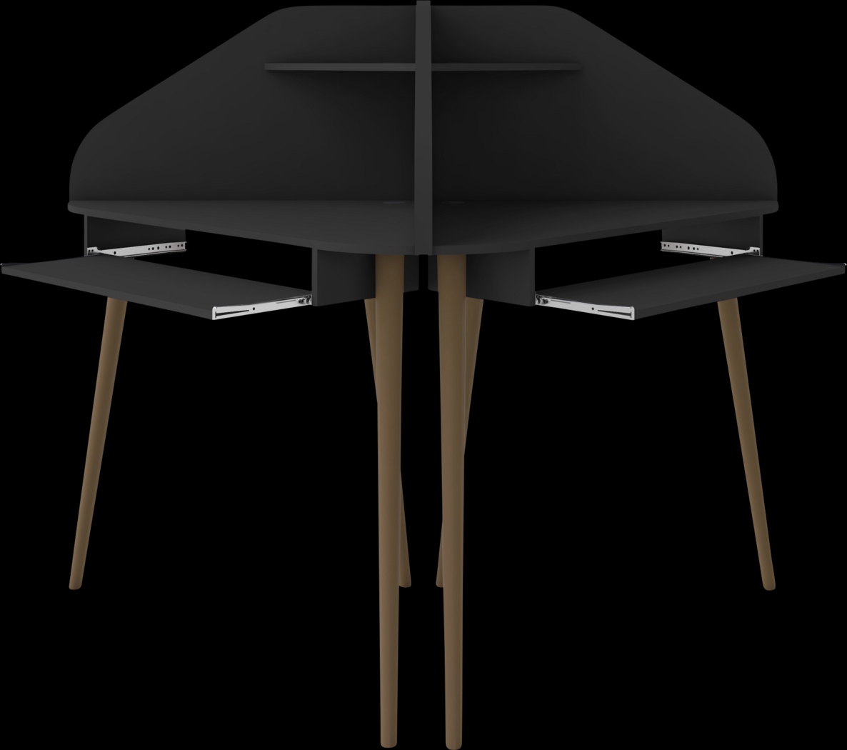 Tanbark Black Corner Desk - Thumbnail - Image 2