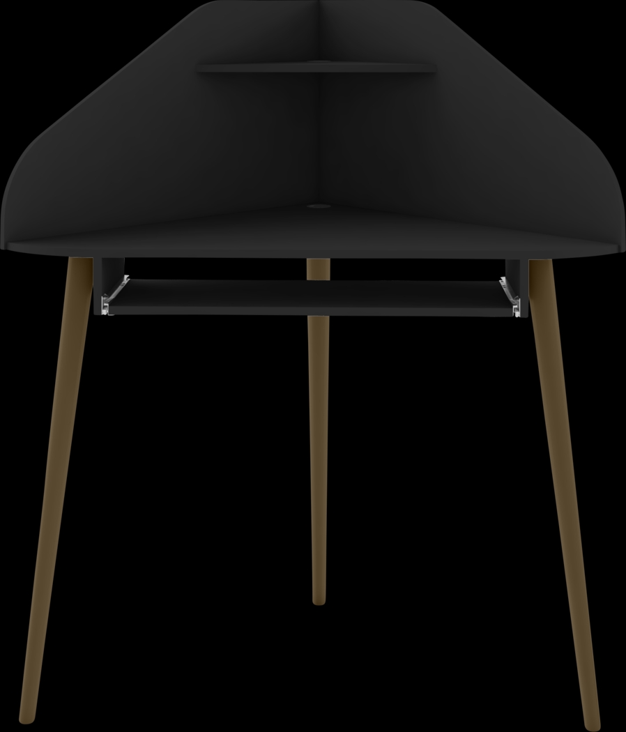 Tanbark Black Corner Desk - Thumbnail - Image 1