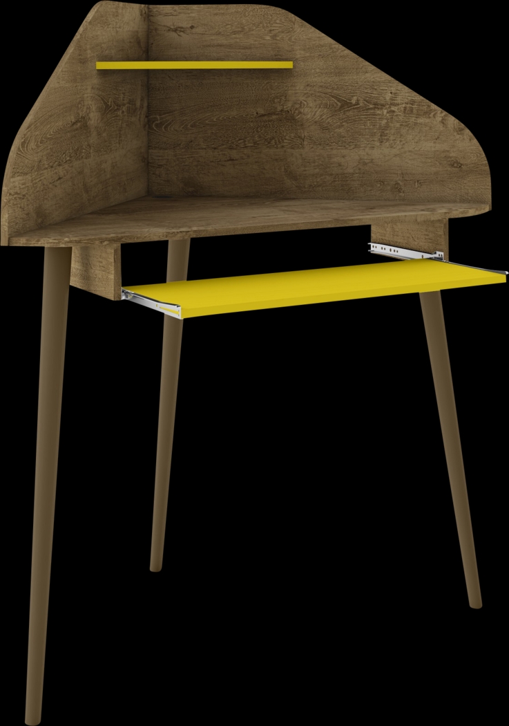 Tanbark Brown Corner Desk - Thumbnail - Image 3