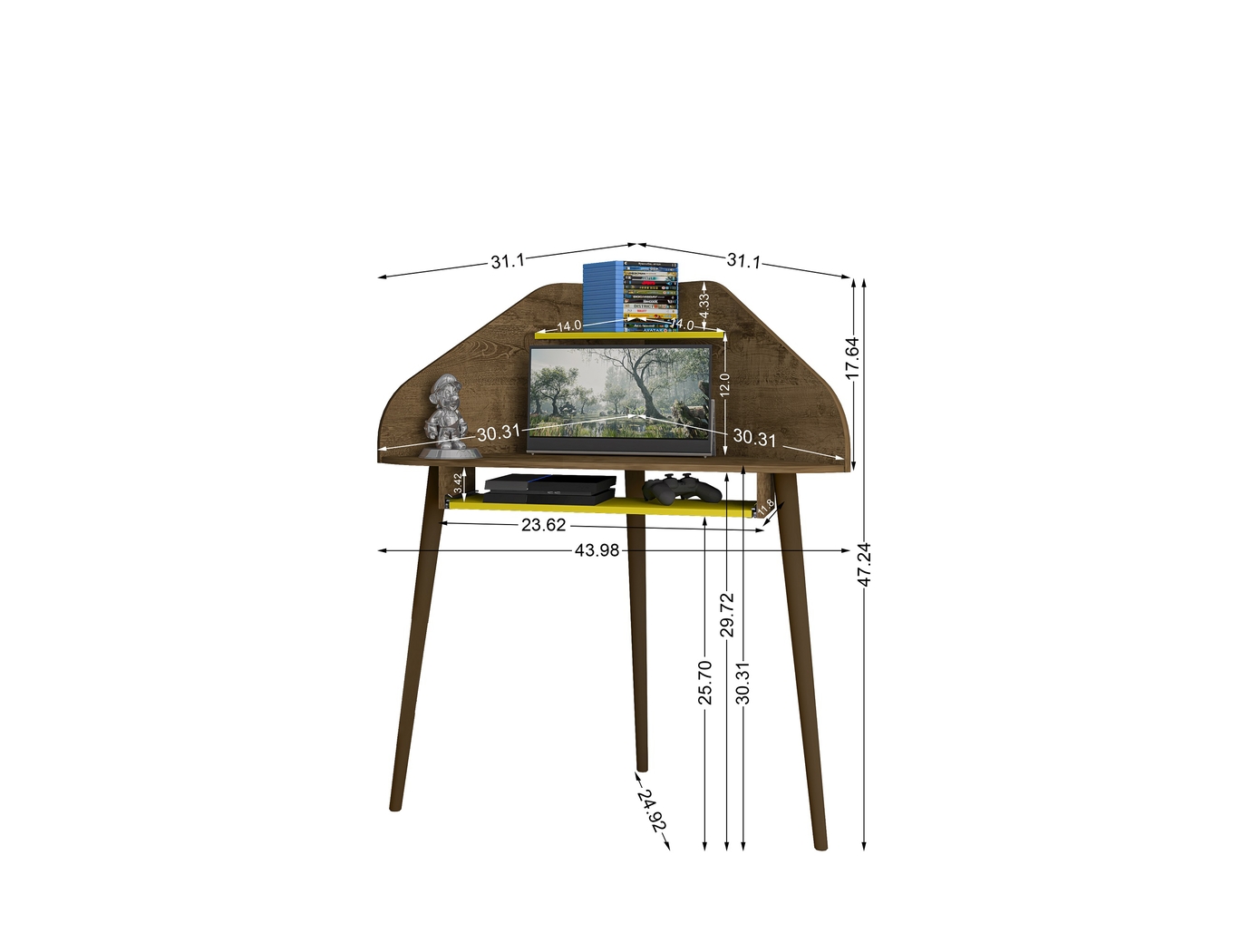 Tanbark Brown Corner Desk - Thumbnail - Image 9