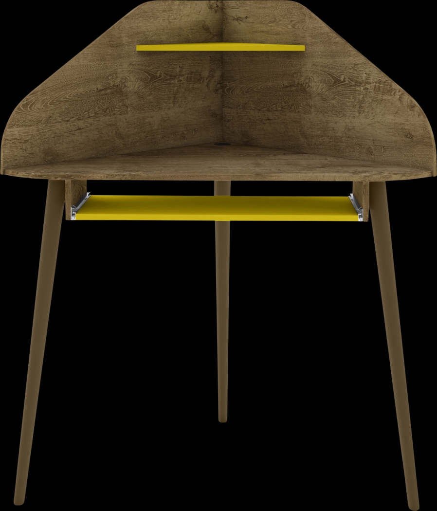 Tanbark Brown Corner Desk - Thumbnail - Image 1