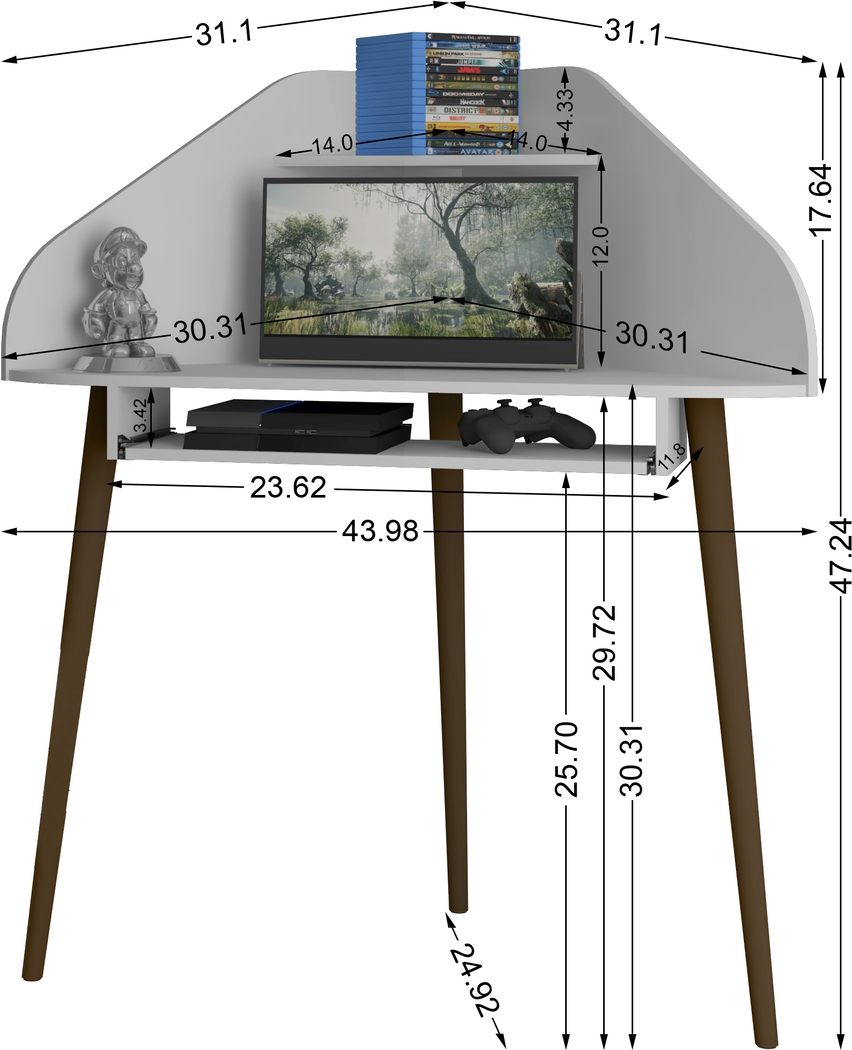 Tanbark White Corner Desk - Thumbnail - Image 7