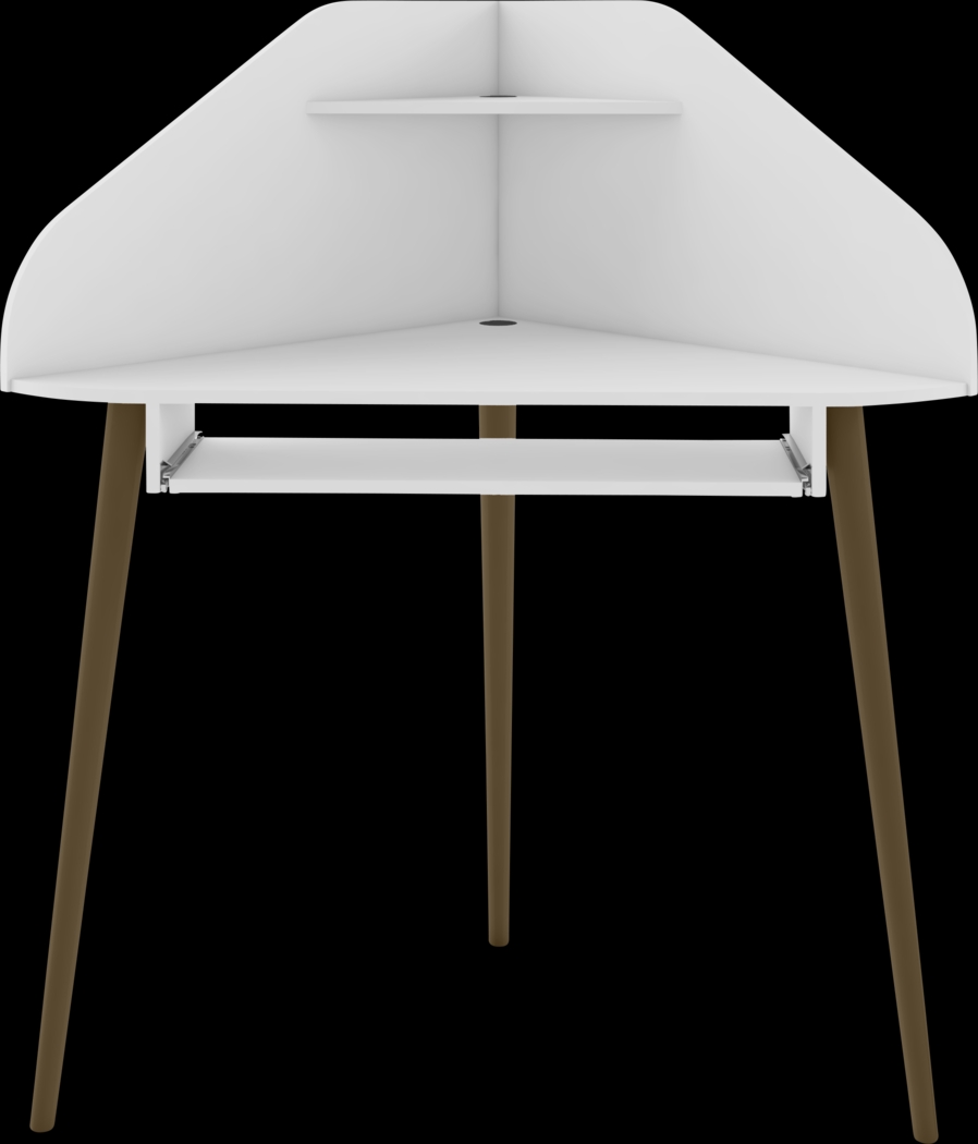 Tanbark White Corner Desk - Thumbnail - Image 1