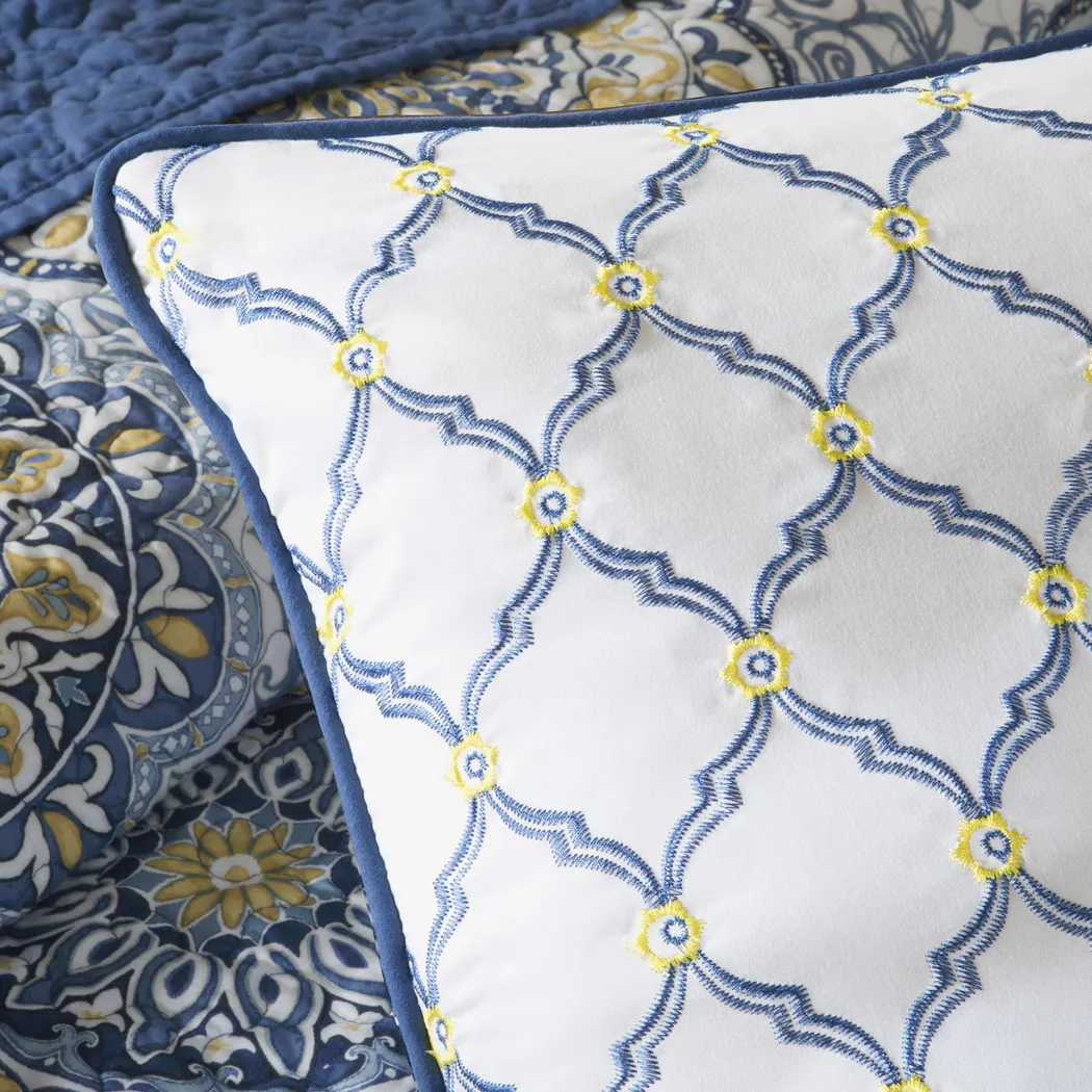 Tangiers Blue 6 Pc King Coverlet Set - Thumbnail - Image 4