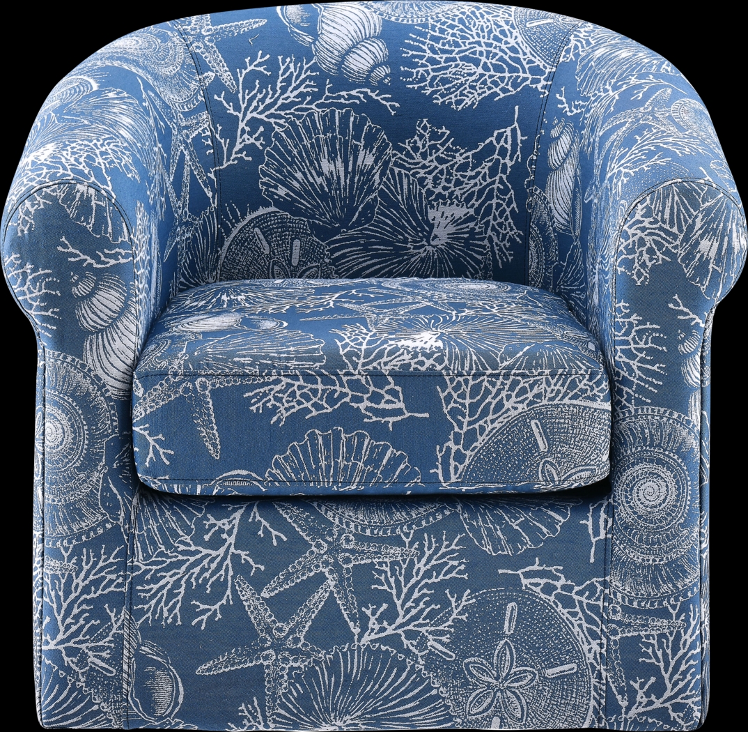 Tanith Blue Swivel Chair - Thumbnail - Image 3