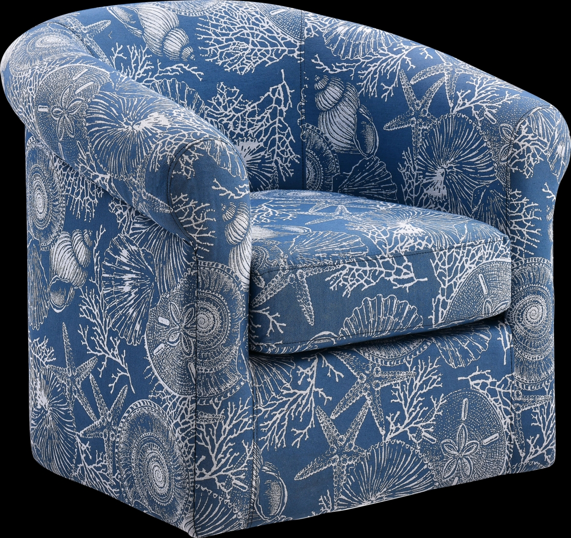Tanith Blue Swivel Chair - Thumbnail - Image 1