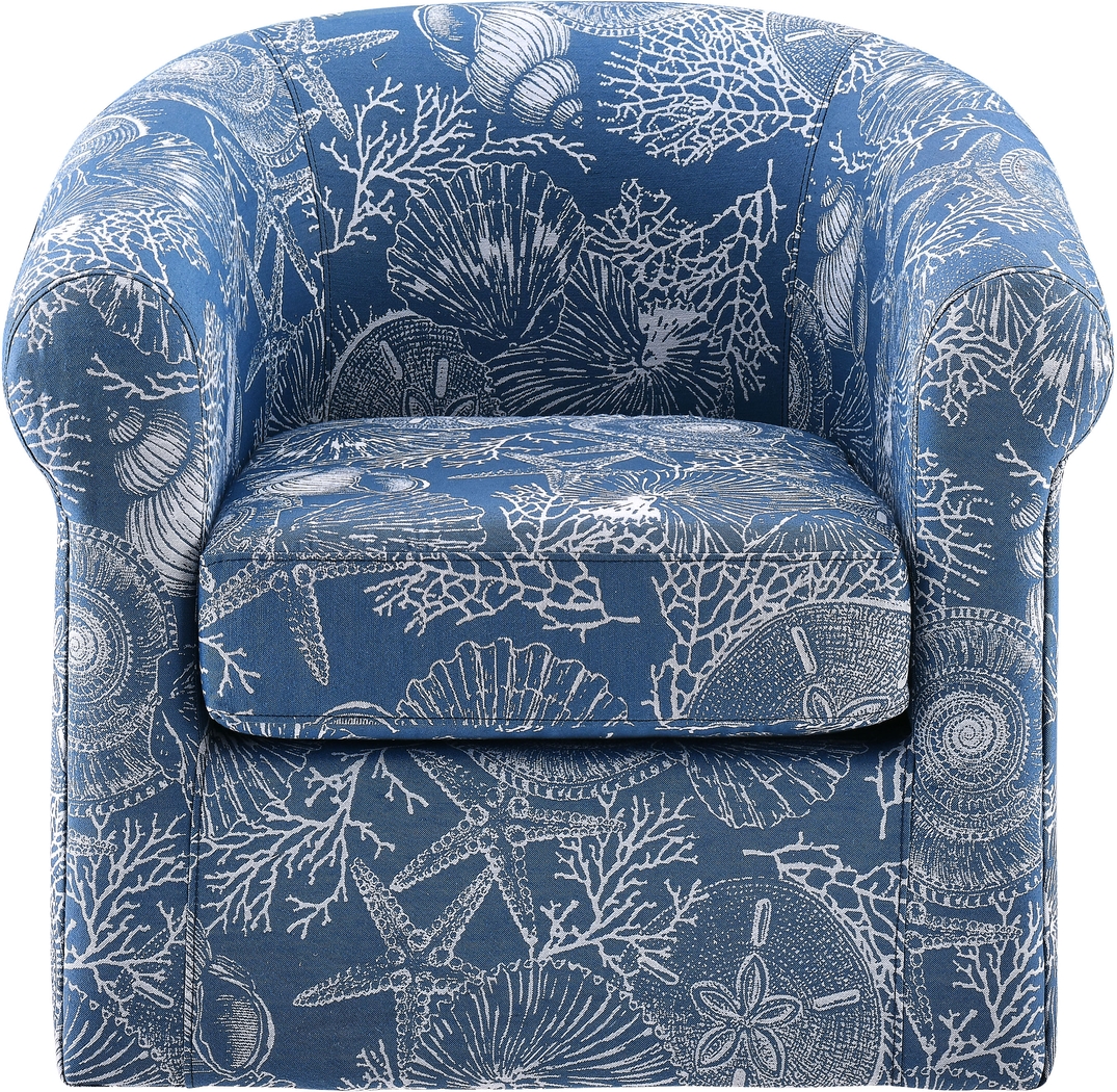 Tanith Blue Swivel Chair - Thumbnail - Image 4