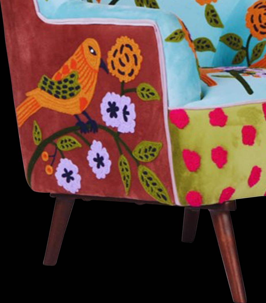 Tansya Blue/Multi Accent Chair - Thumbnail - Image 4