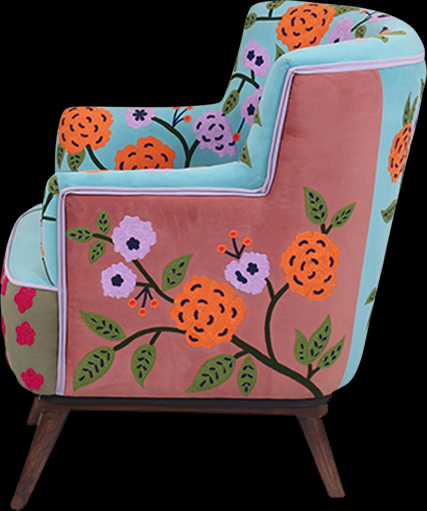Tansya Blue/Multi Accent Chair - Thumbnail - Image 6