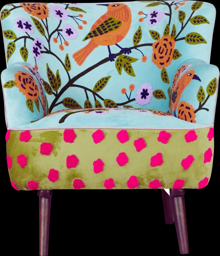 Tansya Blue/Multi Accent Chair - Thumbnail - Image 1