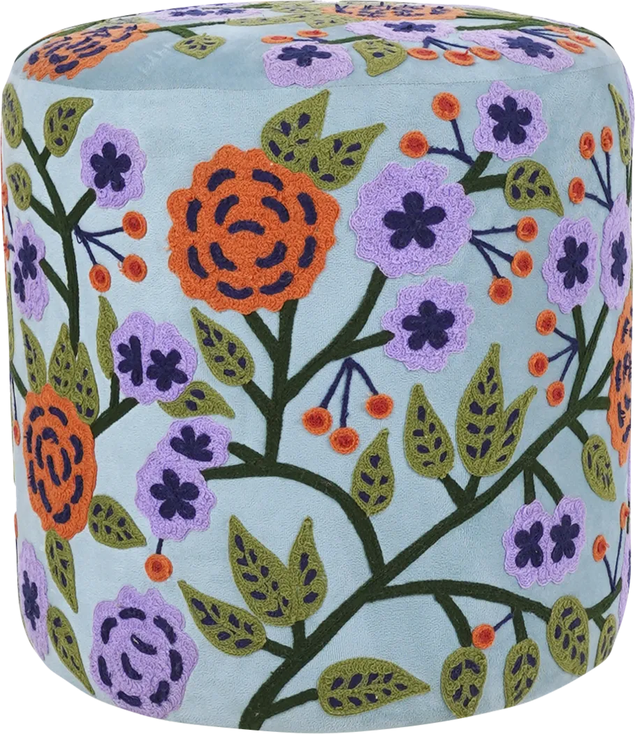 Tansya Blue Ottoman - Thumbnail - Image 5