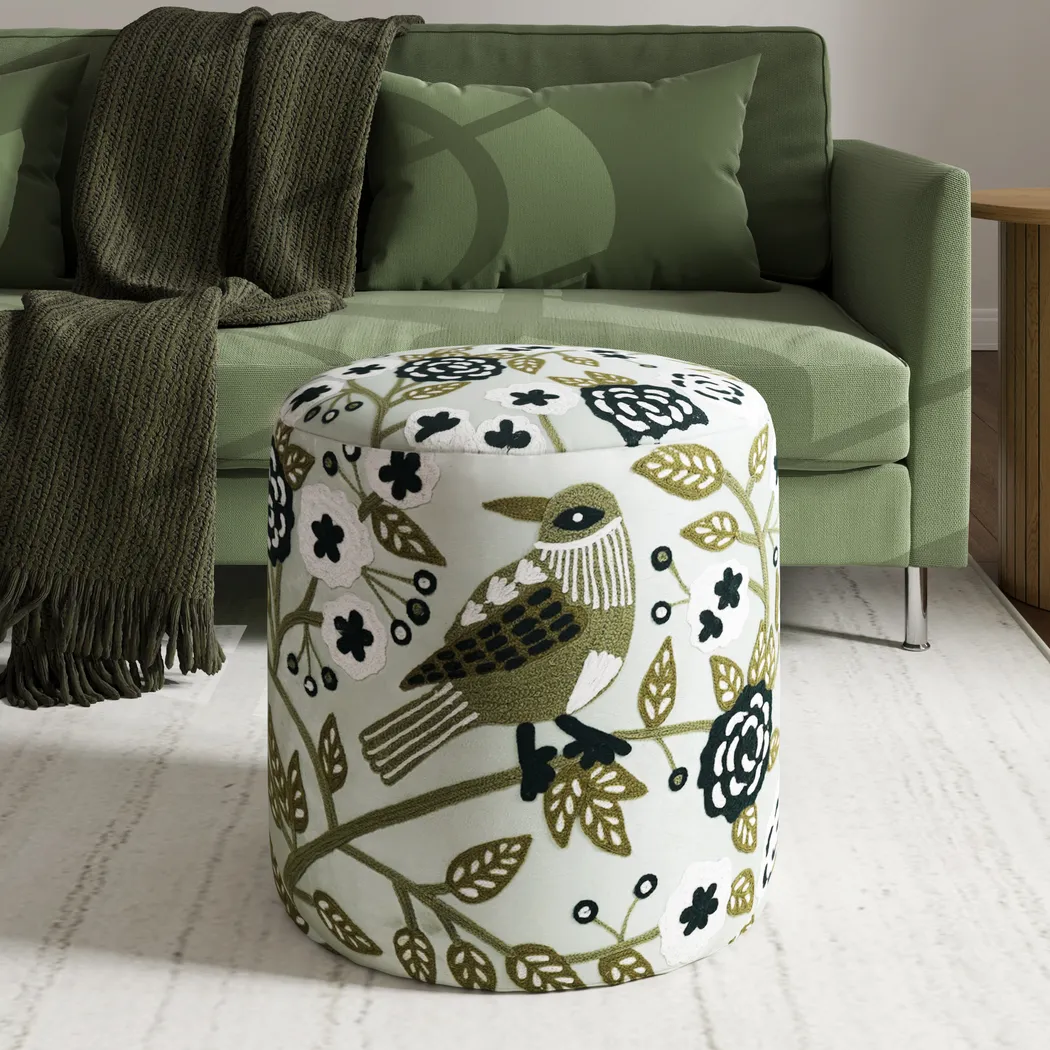 Tansya Green Ottoman - Thumbnail - Image 2