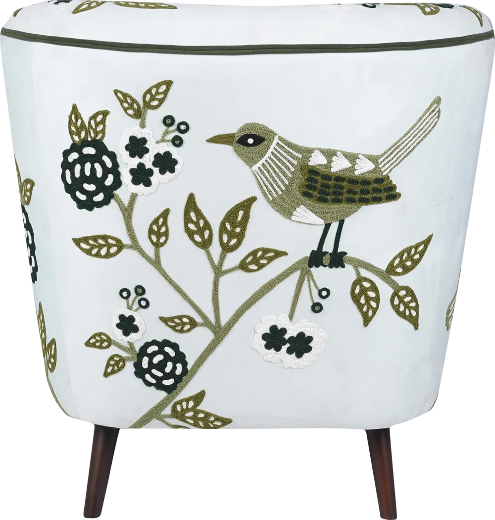 Tansya White/Green Accent Chair - Thumbnail - Image 8
