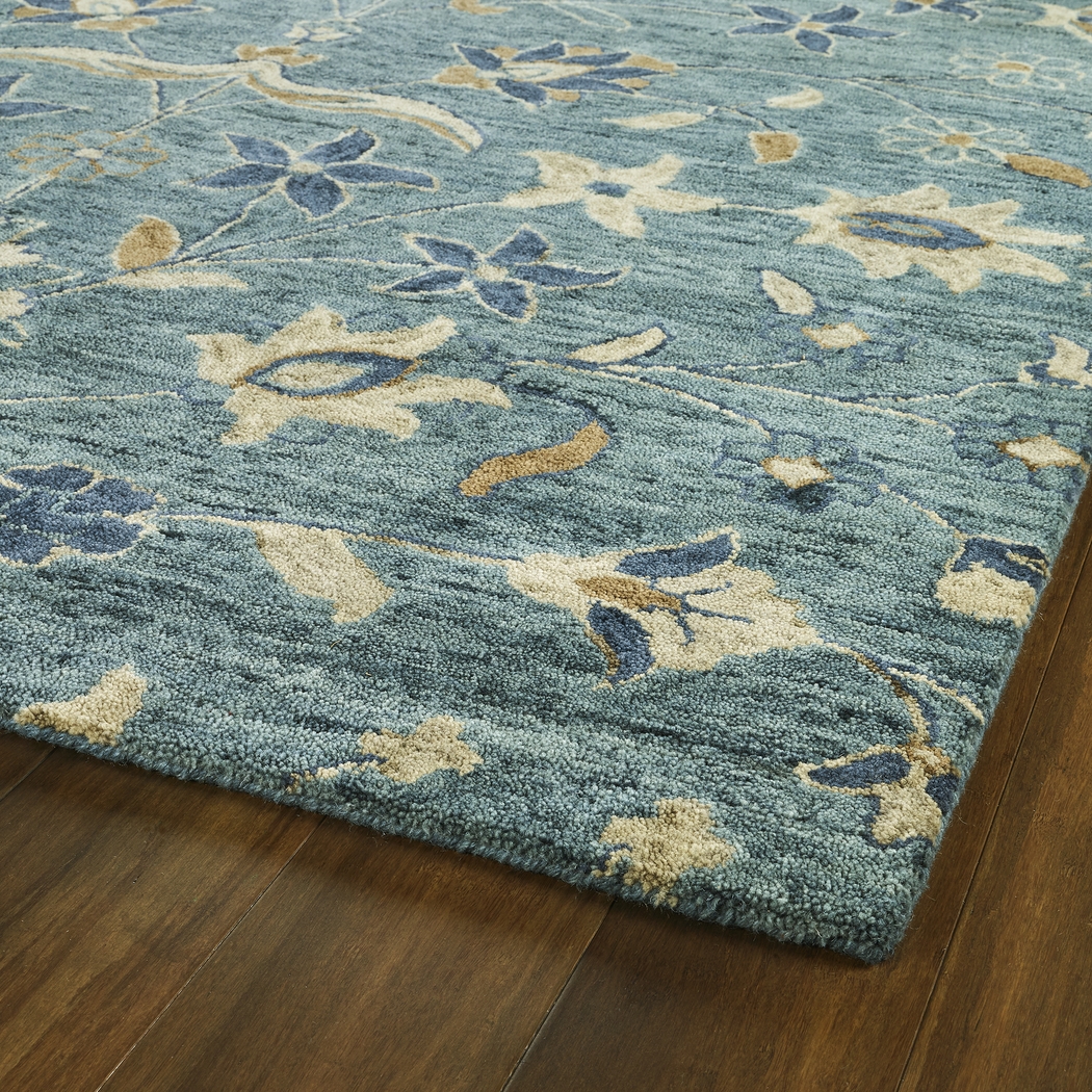 Tanulia Blue 5' x 7'9 Rug - Thumbnail - Image 4