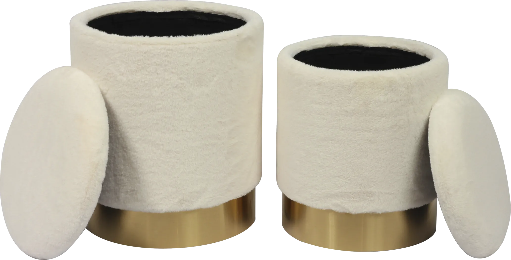 Tapoco Off-White Storage Ottoman, Set of 2 - Thumbnail - Image 3