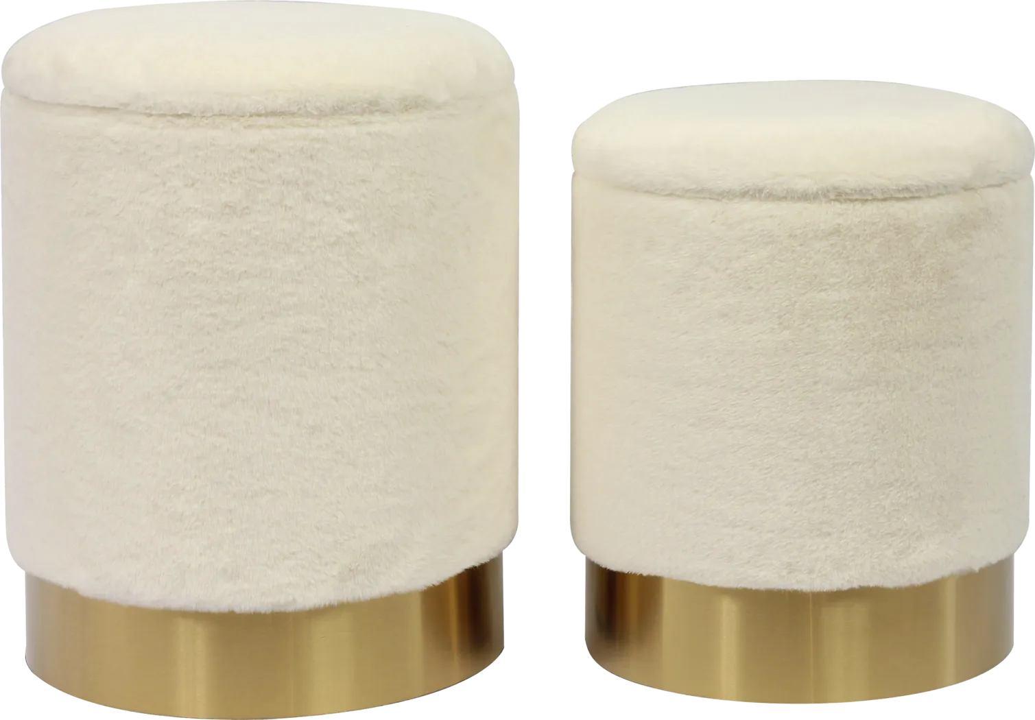 Tapoco Off-White Storage Ottoman, Set of 2 - Thumbnail - Image 4