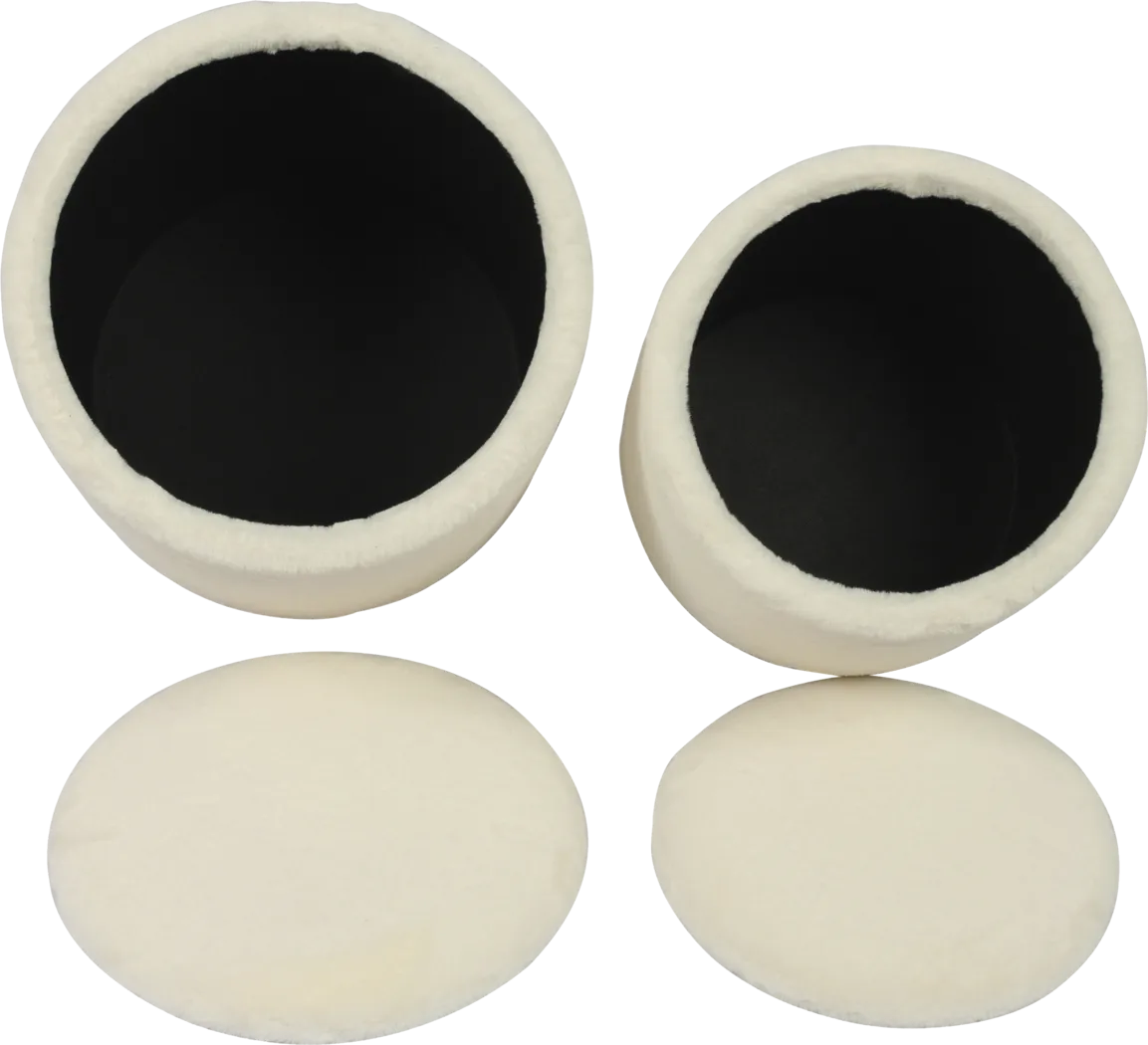 Tapoco Off-White Storage Ottoman, Set of 2 - Thumbnail - Image 5