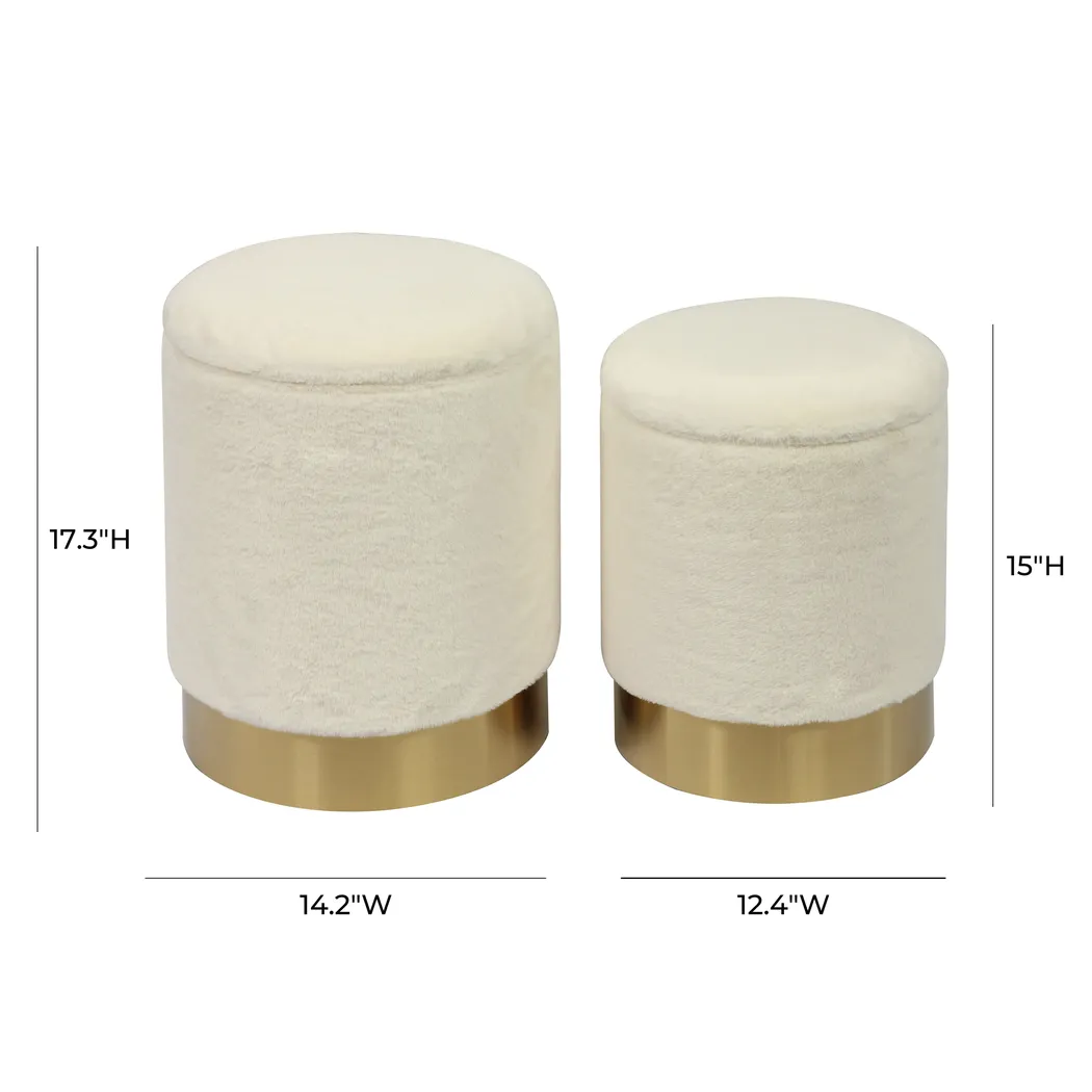 Tapoco Off-White Storage Ottoman, Set of 2 - Thumbnail - Image 6