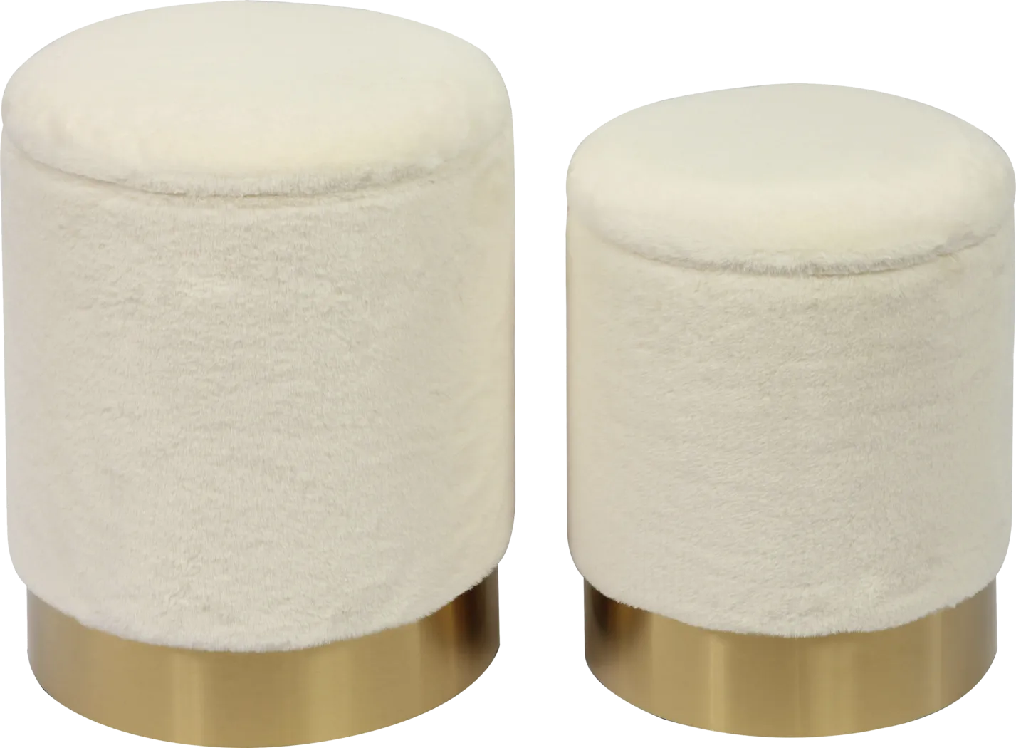 Tapoco Off-White Storage Ottoman, Set of 2 - Thumbnail - Image 1