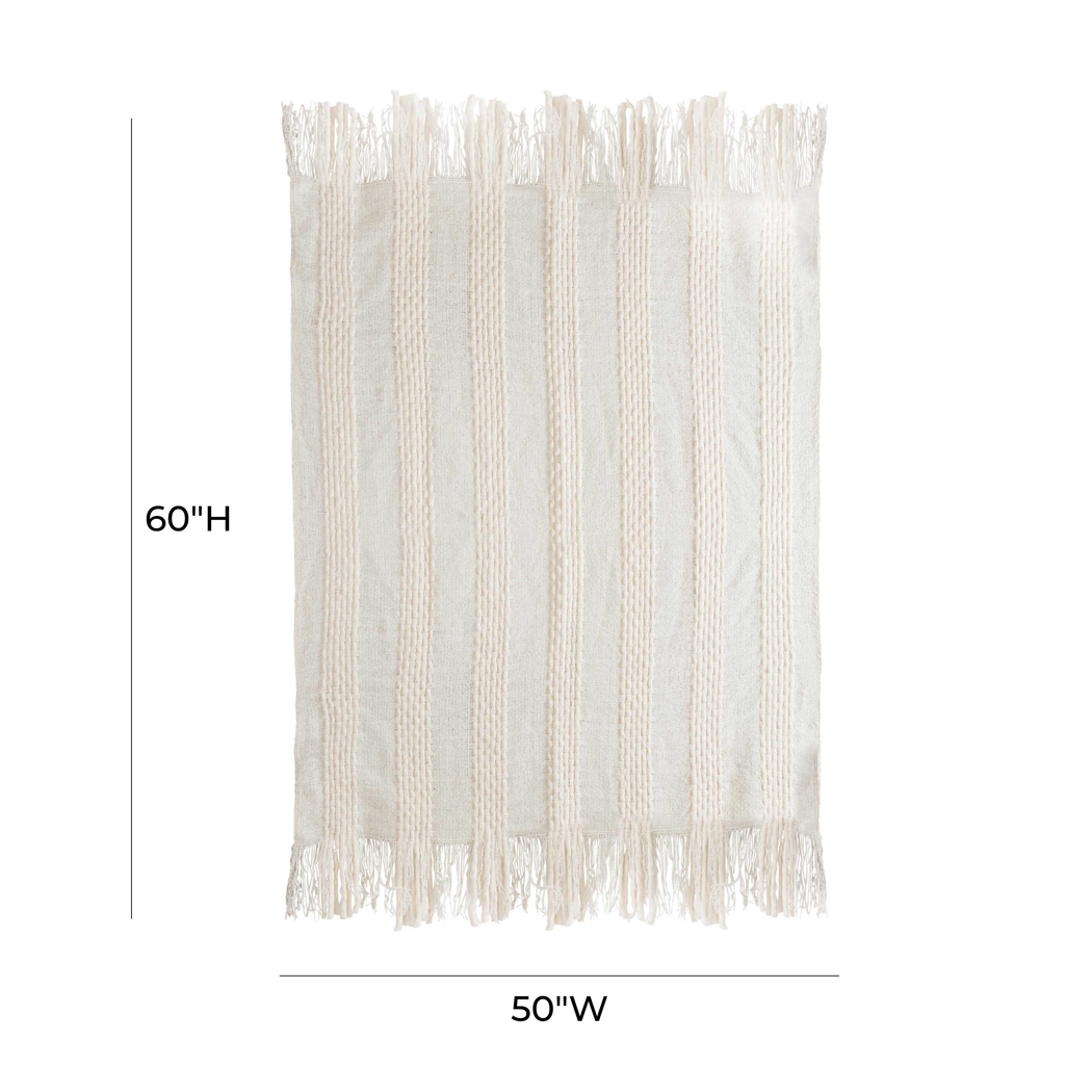 Tara Lane White Throw - Thumbnail - Image 5