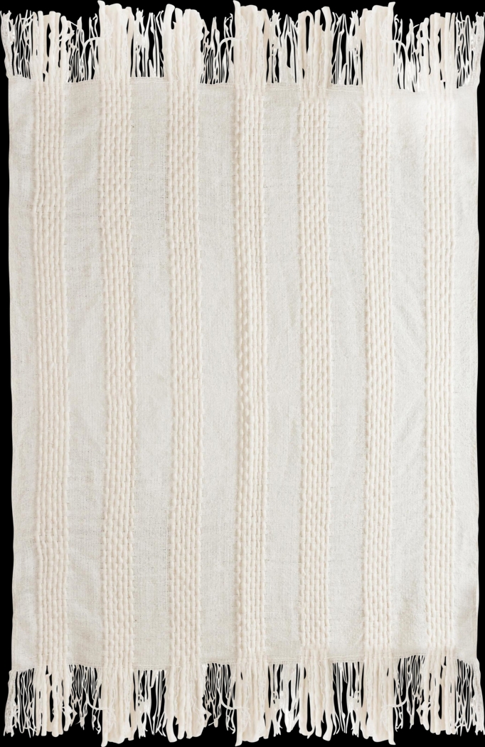 Tara Lane White Throw - Thumbnail - Image 1