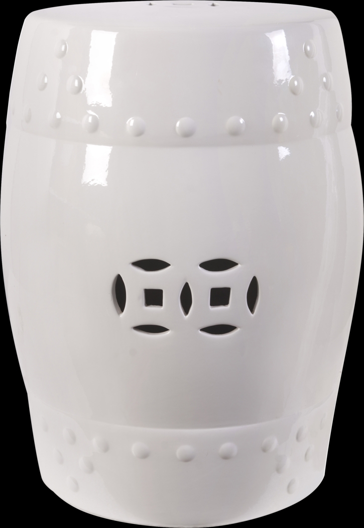 Tarabrook White Indoor/Outdoor Stool - Thumbnail - Image 1