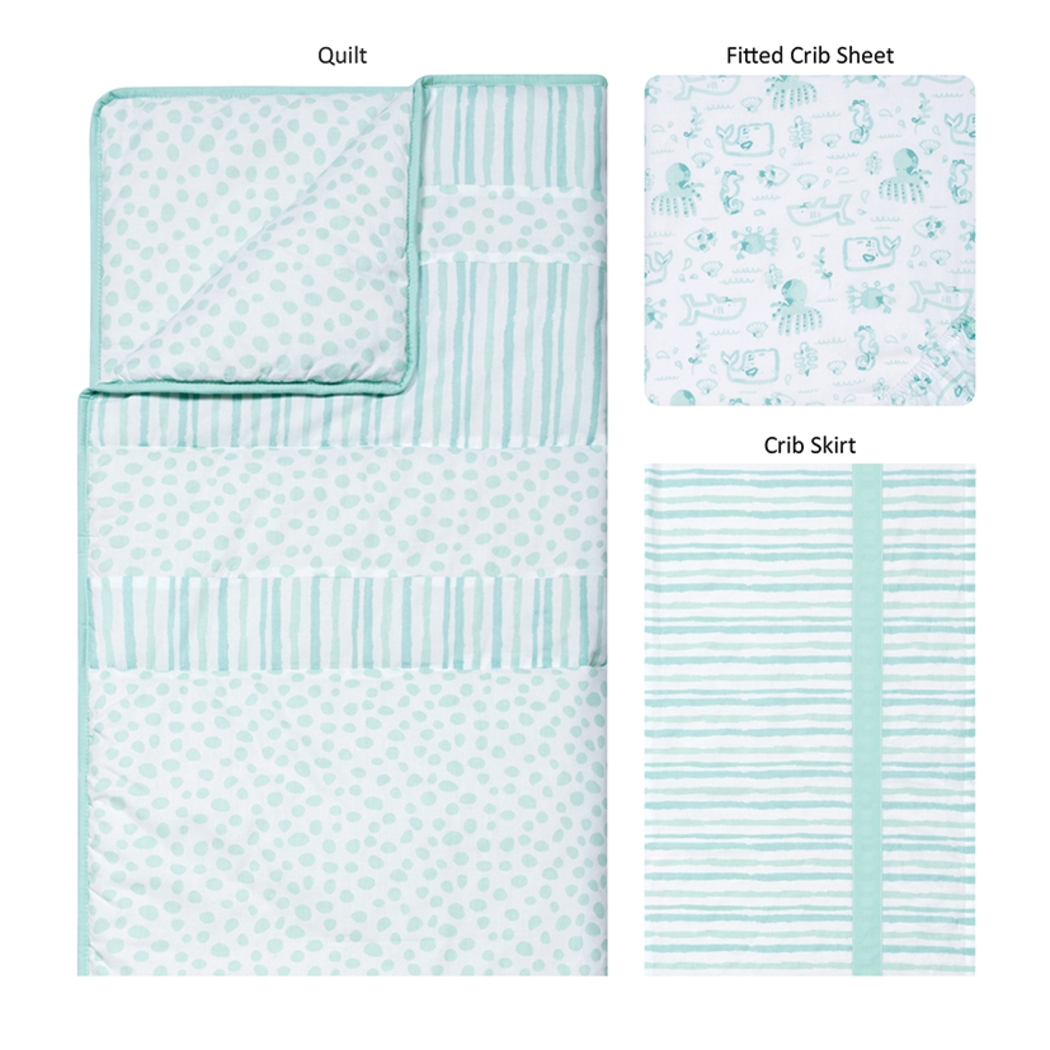 Tarian Aqua 3 Pc Baby Bedding Set - Thumbnail - Image 2