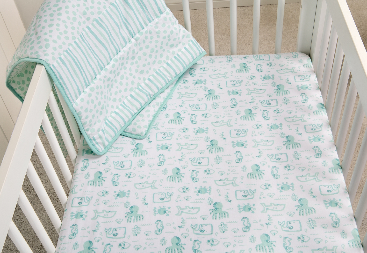 Tarian Aqua 3 Pc Baby Bedding Set - Thumbnail - Image 6