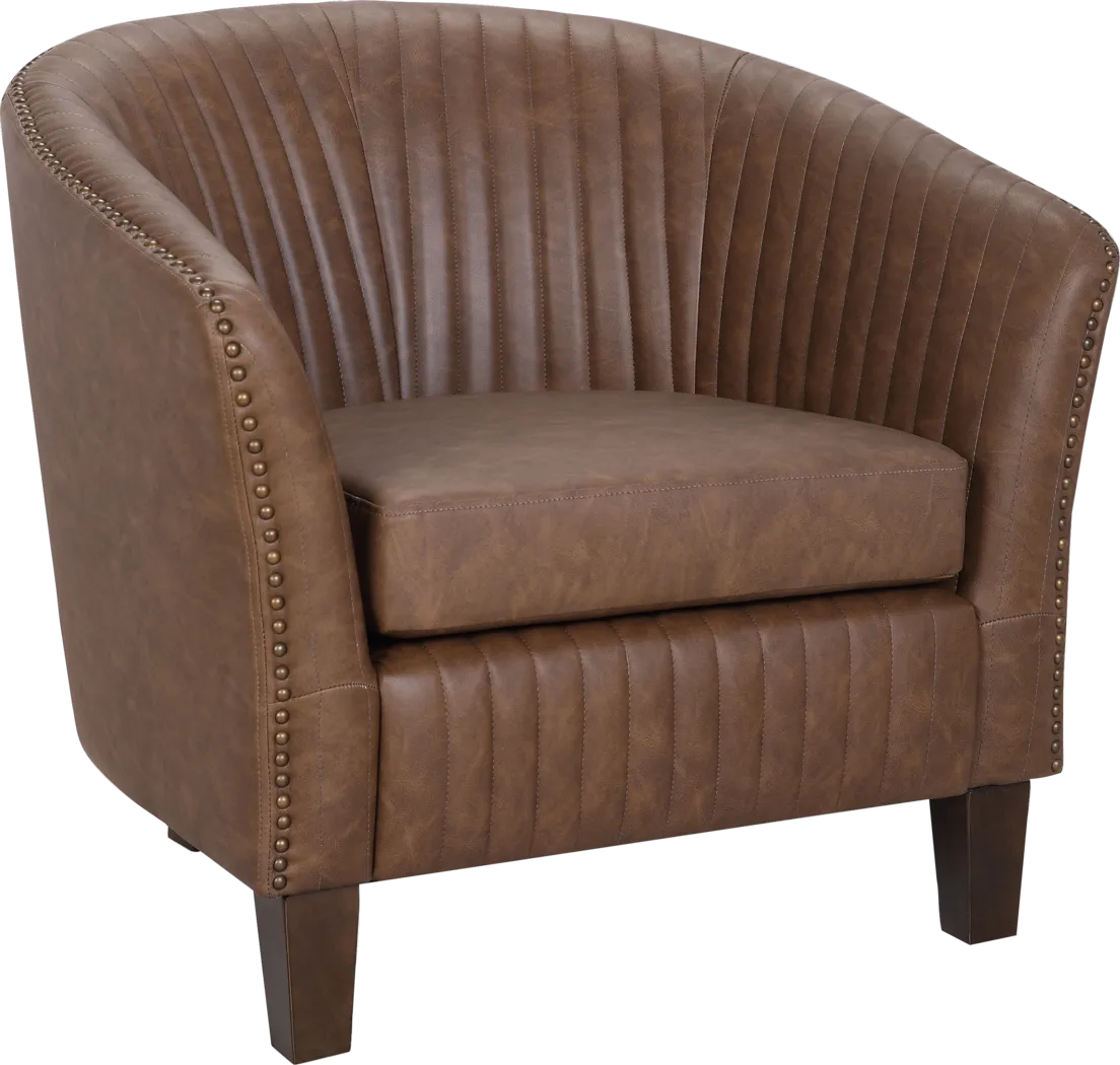 Tarlton Brown Accent Chair - Thumbnail - Image 1