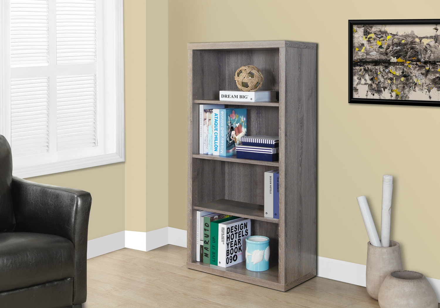 Tarpley Taupe Bookcase - Thumbnail - Image 2