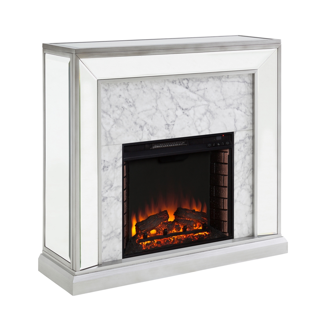 Tarryhollow II Gray 44 in. Console With Electric Log Fireplace - Thumbnail - Image 3