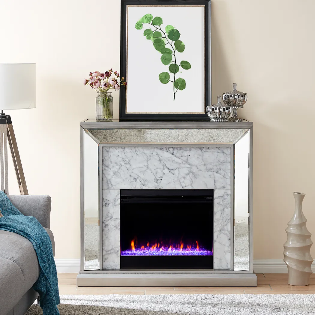 Tarryhollow I Gray 44 in. Console, With Color Changing Electric Fireplace - Image 10