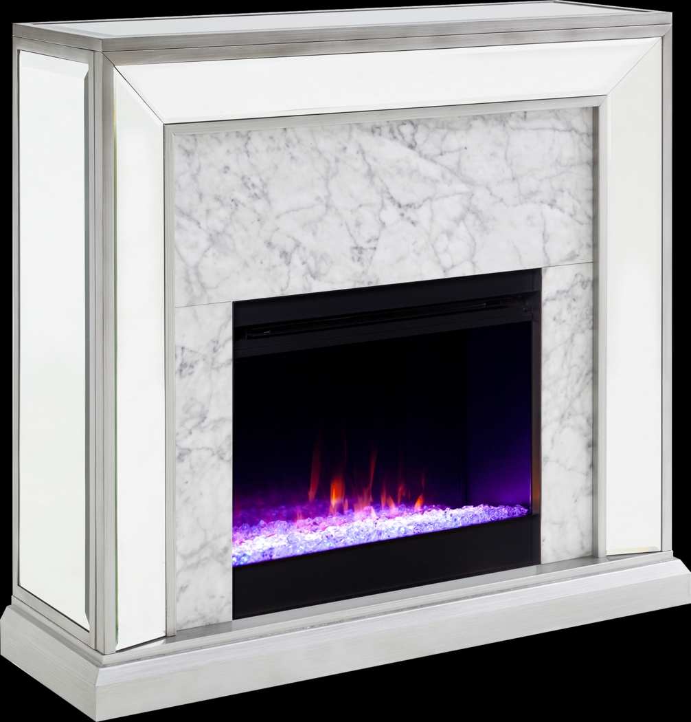 Tarryhollow I Gray 44 in. Console, With Color Changing Electric Fireplace - Thumbnail - Image 1