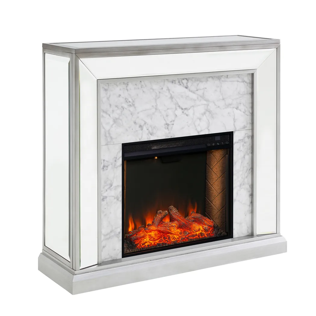 Tarryhollow III Gray 44 in. Console With Smart Electric Fireplace - Thumbnail - Image 3
