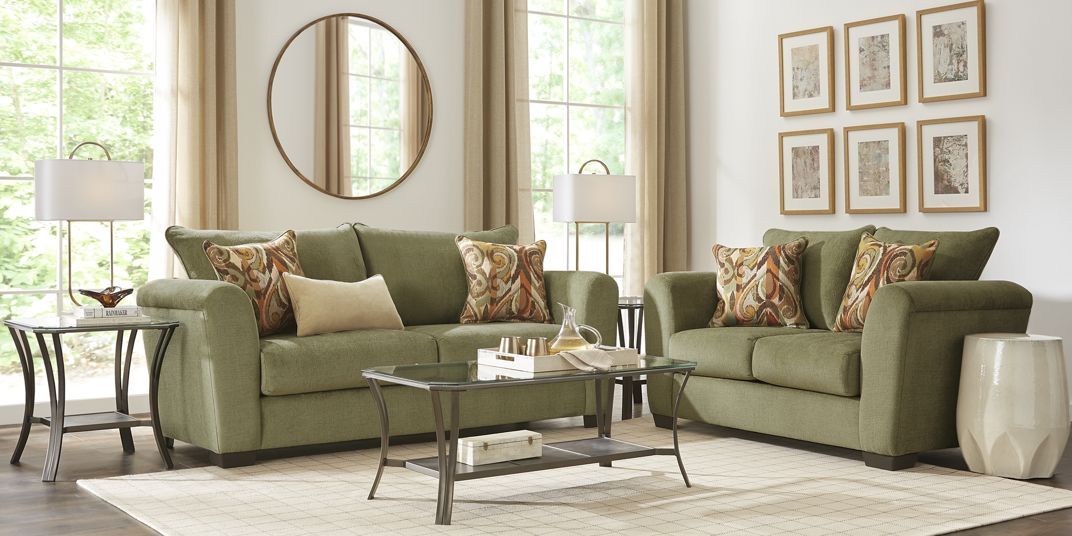 Tarrytown Green 2 Pc Living Room - Thumbnail - Image 1