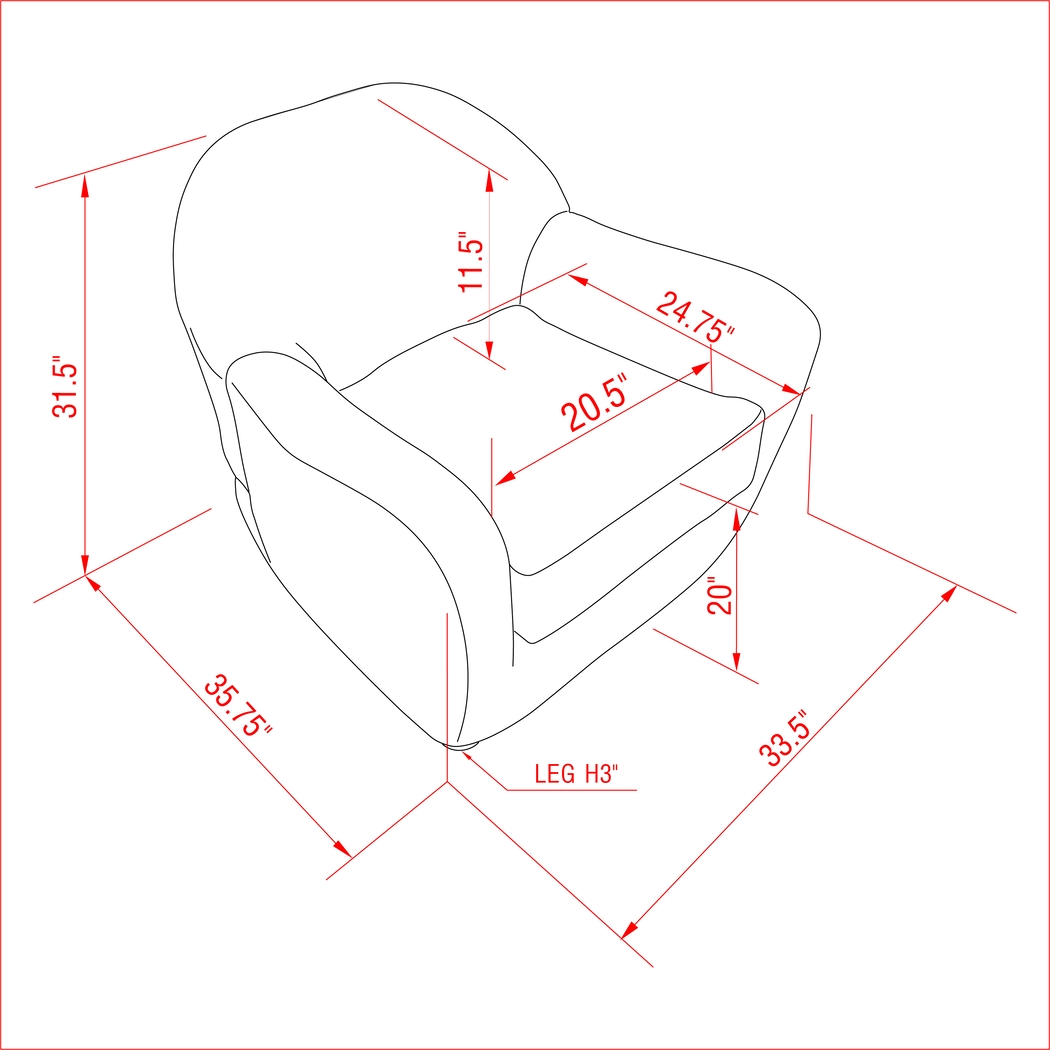 Tasagi Light Gray Accent Chair - Thumbnail - Image 3