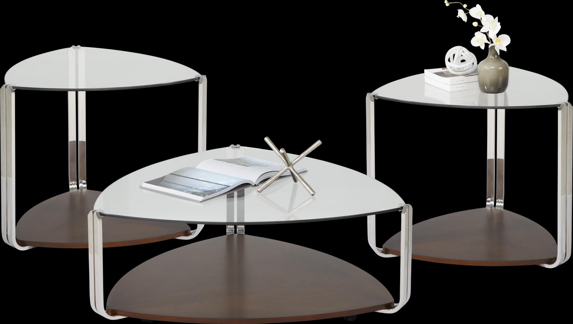 Tasley Walnut 3 Pc Table Set - Thumbnail - Image 1